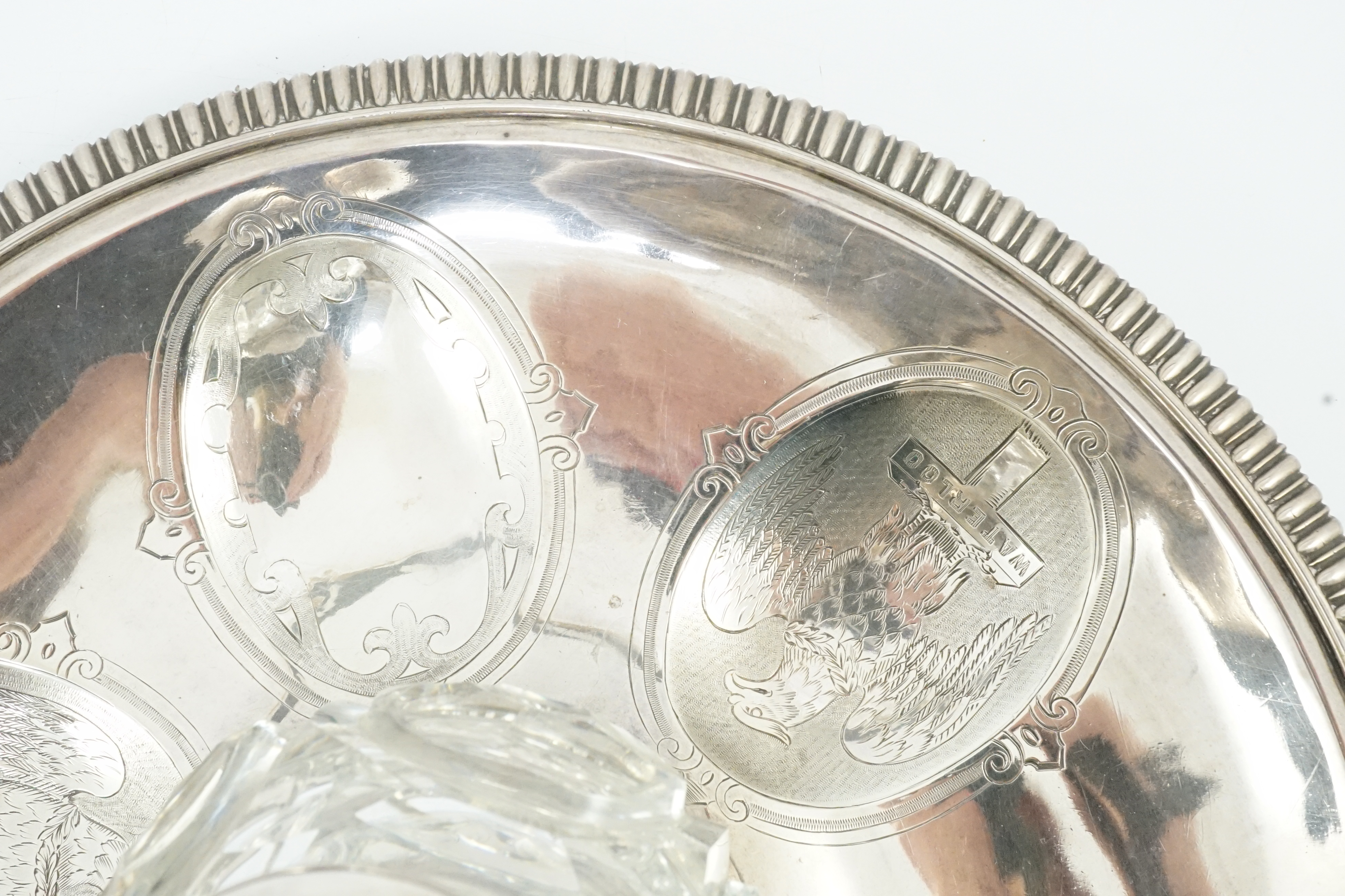 The Royal Scots Greys. An Edwardian silver Regimental inkstand. Hamilton & Inches, Edinburgh 1906